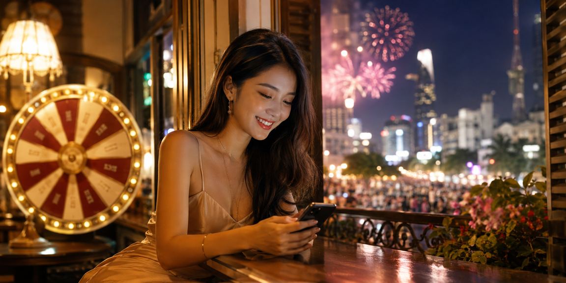 Người chơi tại TP. Hồ Chí Minh tham gia chương trình lucky draw trên điện thoại