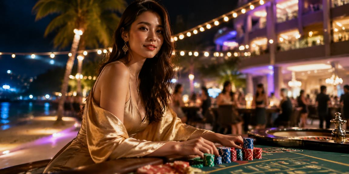 Chơi slot game trên mobile tại bãi biển Phú Quốc